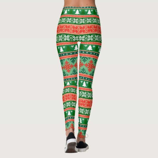 Colorful Kerstnit Leggings (Achterkant)