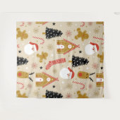 Colorful KerstSymbols Patroon Wandkleed (Voorkant (horizontaal))