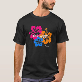 Colorful Key West Florida Hibiscus T Shirt