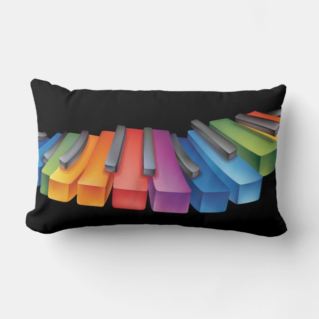 Colorful Keyboard Cool Music Kussen (Voorkant)
