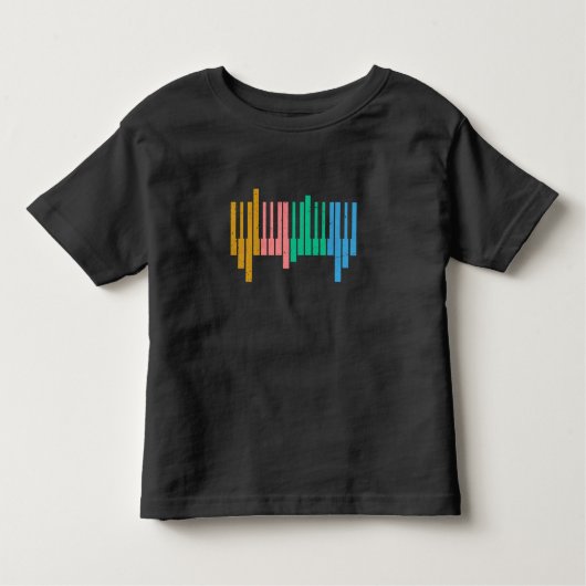 Colorful Keyboard Piano Keys Musical Instrument Kinder Shirts (Voorkant)