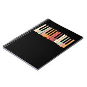 Colorful Keyboard Piano Keys Retro Pianist Notitieboek (Linkerzijde)