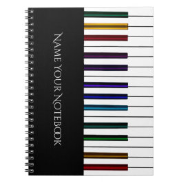 Colorful Keyboard Piano Music-laptop Notitieboek