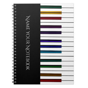 Colorful Keyboard Piano Music-laptop Notitieboek