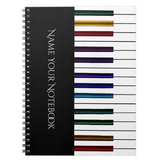 Colorful Keyboard Piano Music-laptop Notitieboek (Voorkant)