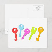 Colorful Keys Briefkaart (Voorkant / Achterkant)
