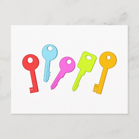 Colorful Keys Briefkaart (Voorkant)