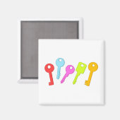 Colorful Keys Magneet (Voorkant / Achterkant)