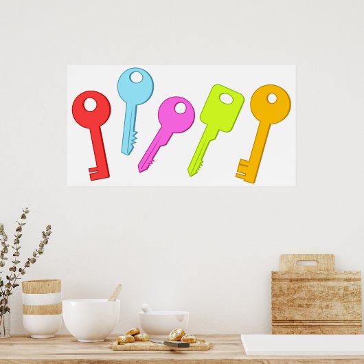 Colorful Keys Poster (Keuken)