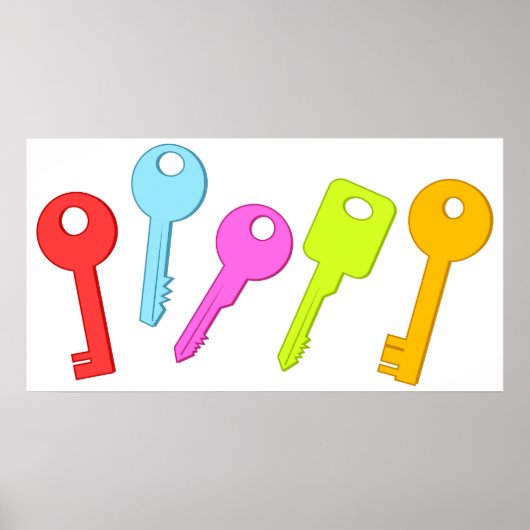 Colorful Keys Poster (Voorkant)