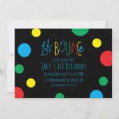 Colorful Kids Birthday Jump Balls Black (Voorkant)