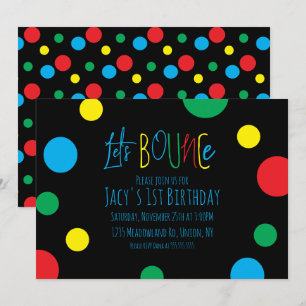 Colorful Kids Birthday Jump Balls Black