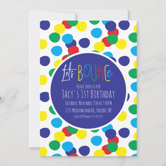 Colorful Kids Birthday Jump Bounce Trampoline Park (Voorkant)