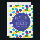 Colorful Kids Birthday Jump Bounce Trampoline Park<br><div class="desc">Bounce Jump Birthday Party-uitnodigingen met kleurrijke stippen</div>