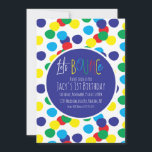 Colorful Kids Birthday Jump Bounce Trampoline Park<br><div class="desc">Bounce Jump Birthday Party-uitnodigingen met kleurrijke stippen</div>