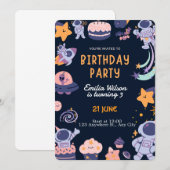 Colorful Kids Birthday Party Design – Fun  Kaart (Voorkant / Achterkant)