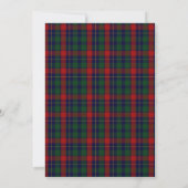 Colorful Kilgour Tartan Pset Custom Holiday Party Kaart (Achterkant)