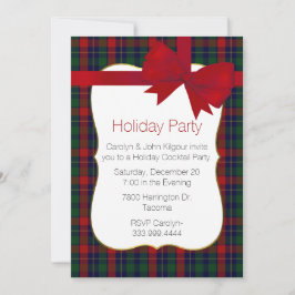 Colorful Kilgour Tartan Pset Custom Holiday Party Kaart