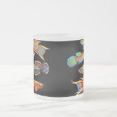 Colorful Killifish Frosted Glass Mok (Center)