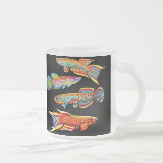Colorful Killifish Frosted Glass Mok (Rechts)