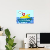 Colorful Kind Boat Poster (Thuiskantoor)