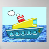 Colorful Kind Boat Poster (Voorkant)