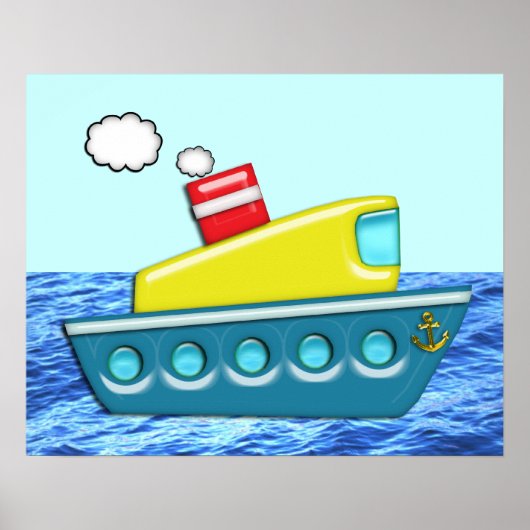 Colorful Kind Boat Poster (Voorkant)