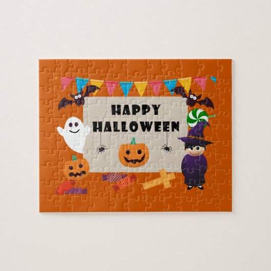 Colorful Kind Costume Halloween Party Legpuzzel (Horizontaal)