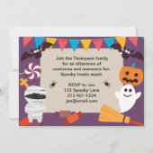 Colorful Kind Costume Halloween Party Save The Date (Achterkant)