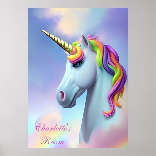 Colorful Kind Room Unicorn Poster (Voorkant)