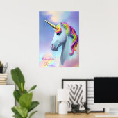 Colorful Kind Room Unicorn Poster (Thuiskantoor)