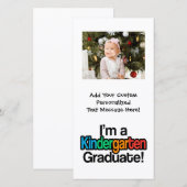 Colorful Kinder Afstuderen Kindergarten Afstuderen Aankondiging (Voorkant / Achterkant)