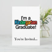 Colorful Kinder Afstuderen Kindergarten Afstuderen Kaart (Staand voorkant)