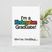 Colorful Kinder Afstuderen Kindergarten Afstuderen Kaart (Staand voorkant)