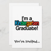 Colorful Kinder Afstuderen Kindergarten Afstuderen Kaart (Voorkant / Achterkant)