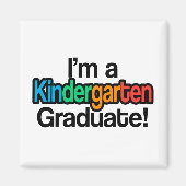 Colorful Kinder Afstuderen Kindergarten Afstuderen Magneet (Voorkant)