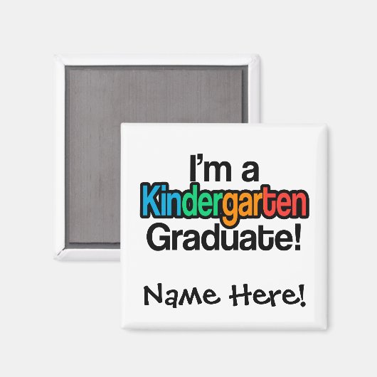 Colorful Kinder Afstuderen Kindergarten Afstuderen Magneet (Voorkant / Achterkant)