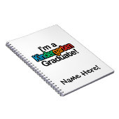 Colorful Kinder Afstuderen Kindergarten Afstuderen Notitieboek (Rechterzijde)