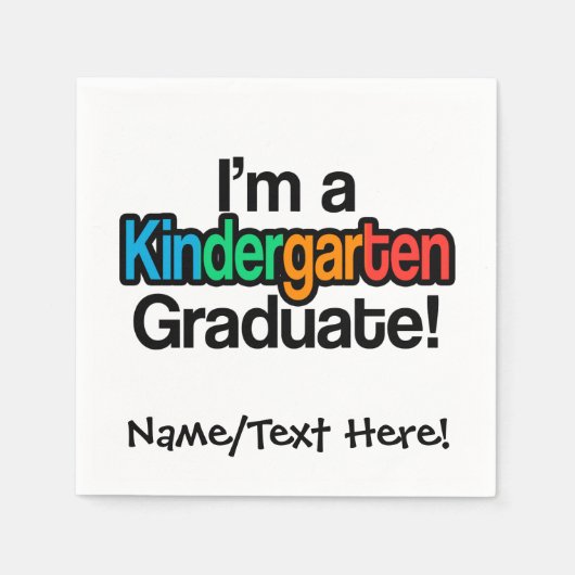 Colorful Kinder Afstuderen Kindergarten Afstuderen Servet (Voorkant)
