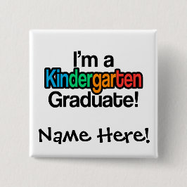 Colorful Kinder Afstuderen Kindergarten Afstuderen Vierkante Button 5,1 Cm