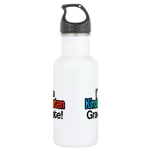 Colorful Kinder Afstuderen Kindergarten Afstuderen Waterfles (Achterkant)