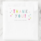 Colorful Kinder Hartelijk dank Rechthoekige Sticker (Tas)