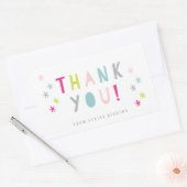 Colorful Kinder Hartelijk dank Rechthoekige Sticker (Envelop)