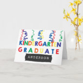 Colorful Kindergarten Afstuderen Kaart (Gele Bloem)