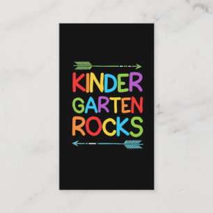 Colorful Kindergarten Rocks Education Kinder leraa Visitekaartje