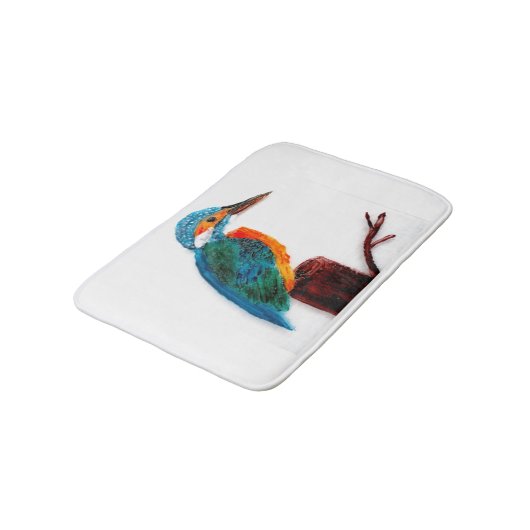 Colorful Kingfisher Art Badmat (Gekanteld)