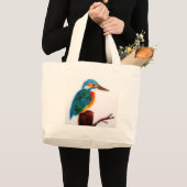 Colorful Kingfisher Art Grote Tote Bag (Voorkant (product))