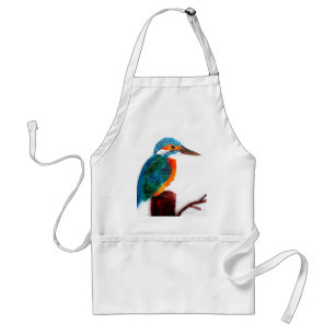 Colorful Kingfisher Bird Standaard Schort