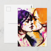 Colorful Kiss Briefkaart (Voorkant / Achterkant)
