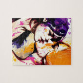 Colorful Kiss Briefkaart Legpuzzel (Horizontaal)